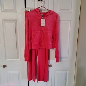 JUICY COUTURE JOGGER SET. NWT LARGE. PINK. TRACKSUIT. Y2K. Velour